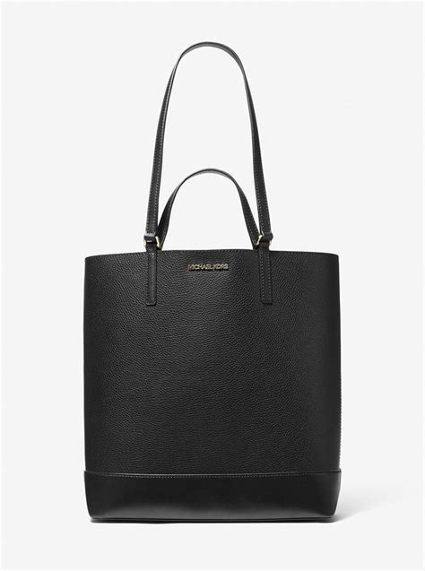 michael kors kelli large two-tone pebbled leather tote bag|Michael Kors large leather tote.